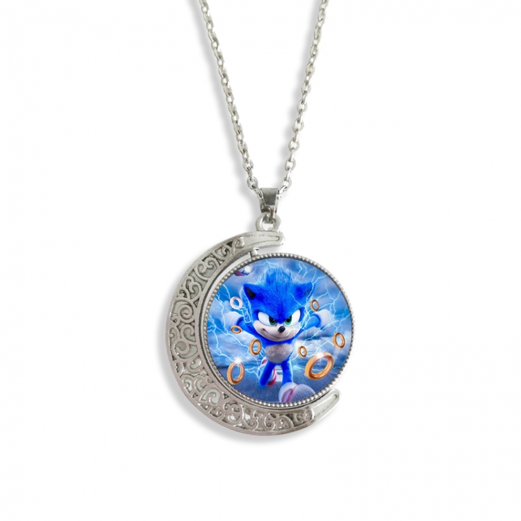 Sonic The Hedgehog Anime Double sided Crystal Rotating Gem Necklace price for 5 pcs