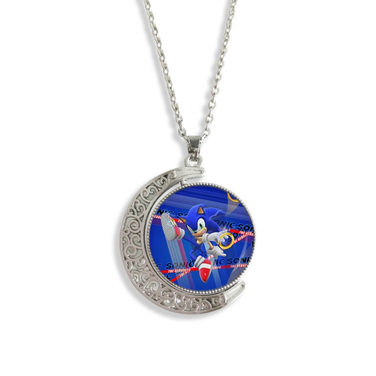 Sonic The Hedgehog Anime Double sided Crystal Rotating Gem Necklace price for 5 pcs