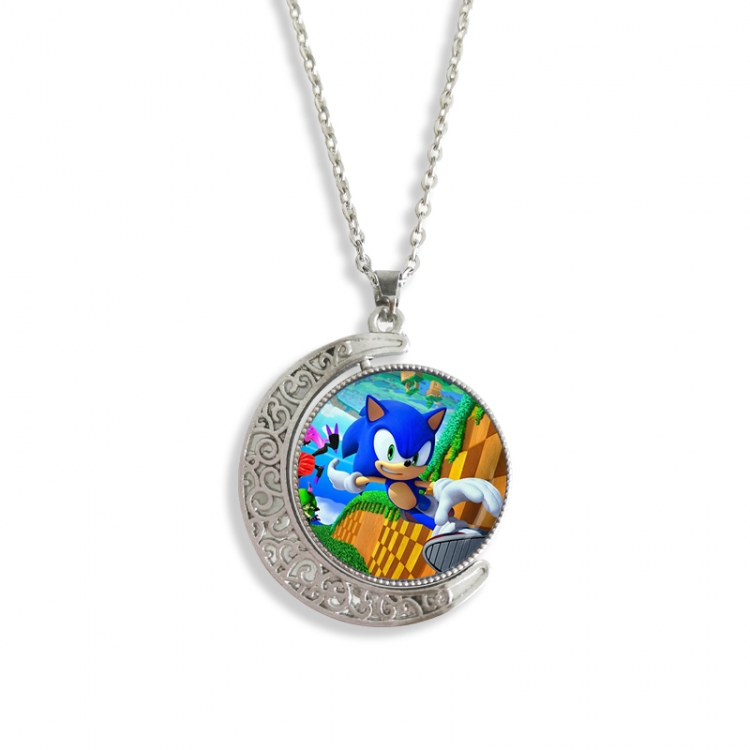 Sonic The Hedgehog Anime Double sided Crystal Rotating Gem Necklace price for 5 pcs