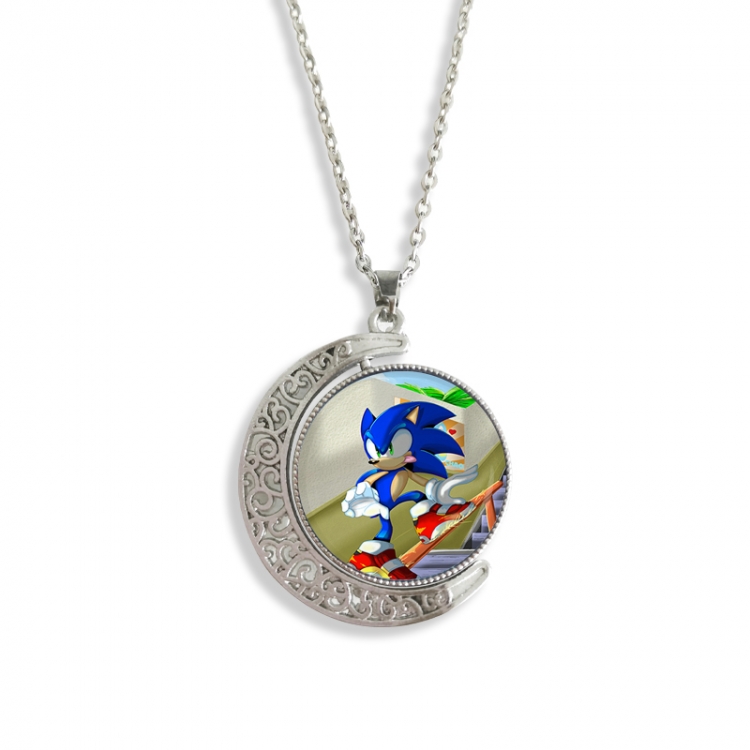 Sonic The Hedgehog Anime Double sided Crystal Rotating Gem Necklace price for 5 pcs