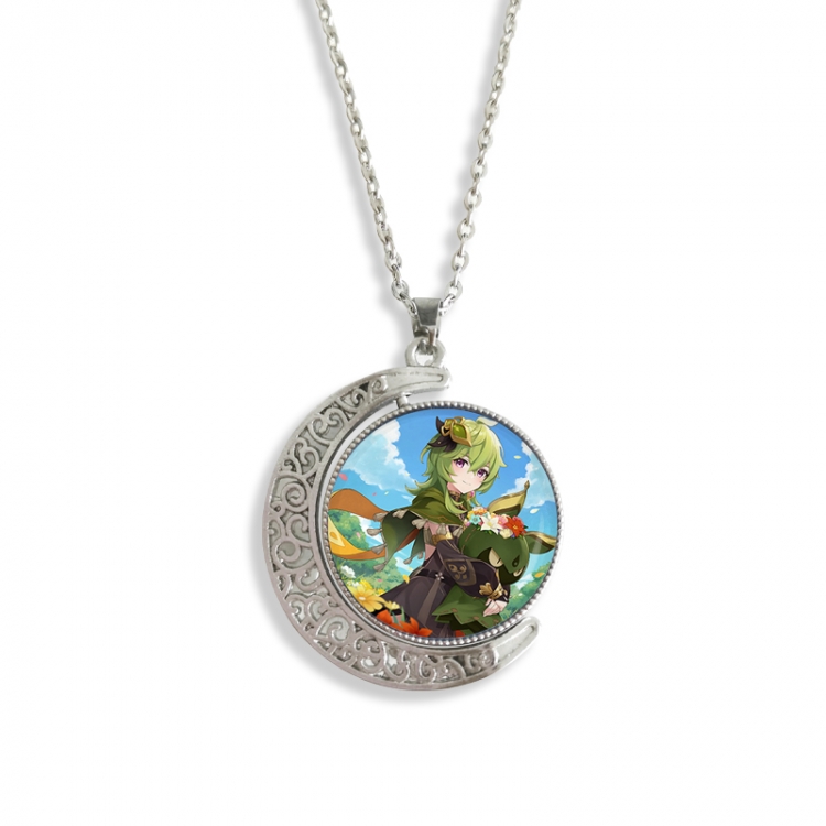 Genshin Impact Anime Double sided Crystal Rotating Gem Necklace price for 5 pcs