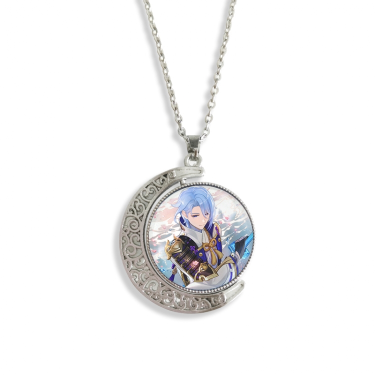 Genshin Impact Anime Double sided Crystal Rotating Gem Necklace price for 5 pcs
