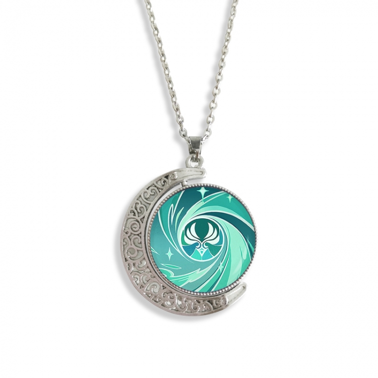 Genshin Impact Anime Double sided Crystal Rotating Gem Necklace price for 5 pcs