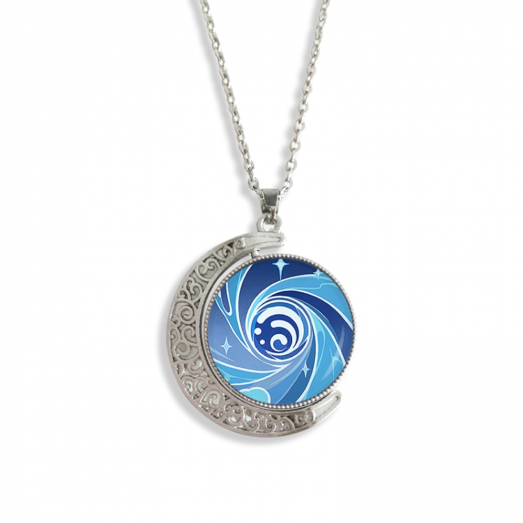 Genshin Impact Anime Double sided Crystal Rotating Gem Necklace price for 5 pcs