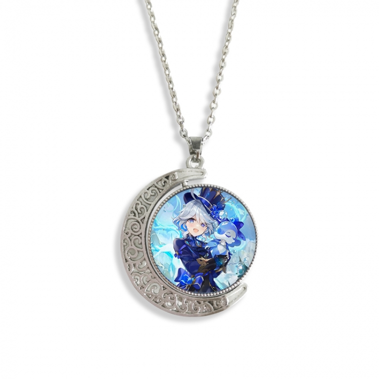 Genshin Impact Anime Double sided Crystal Rotating Gem Necklace price for 5 pcs