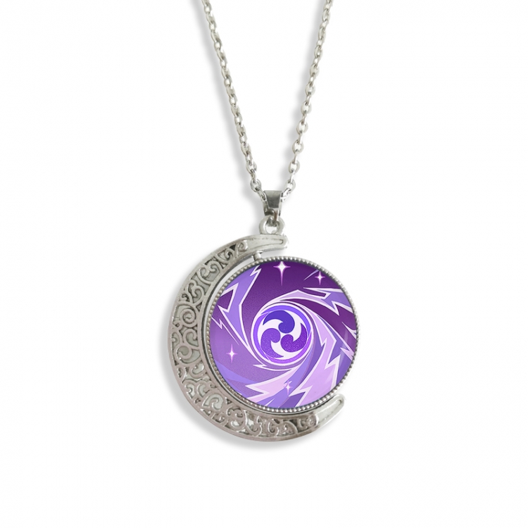 Genshin Impact Anime Double sided Crystal Rotating Gem Necklace price for 5 pcs