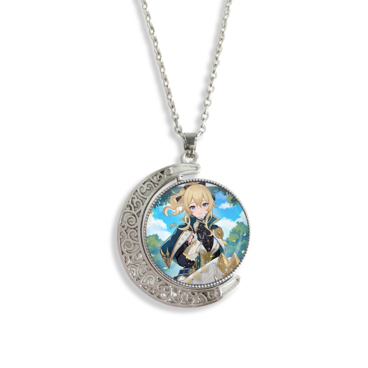 Genshin Impact Anime Double sided Crystal Rotating Gem Necklace price for 5 pcs