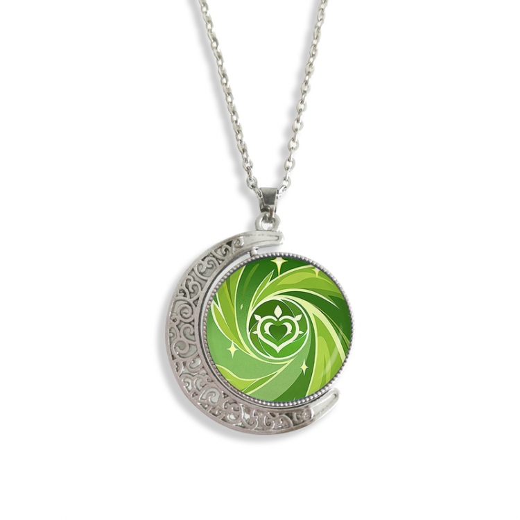 Genshin Impact Anime Double sided Crystal Rotating Gem Necklace price for 5 pcs