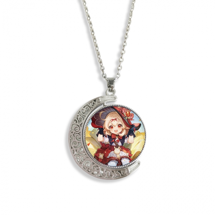 Genshin Impact Anime Double sided Crystal Rotating Gem Necklace price for 5 pcs