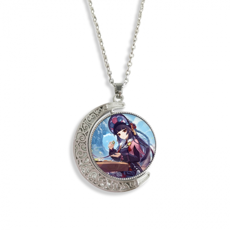 Genshin Impact Anime Double sided Crystal Rotating Gem Necklace price for 5 pcs