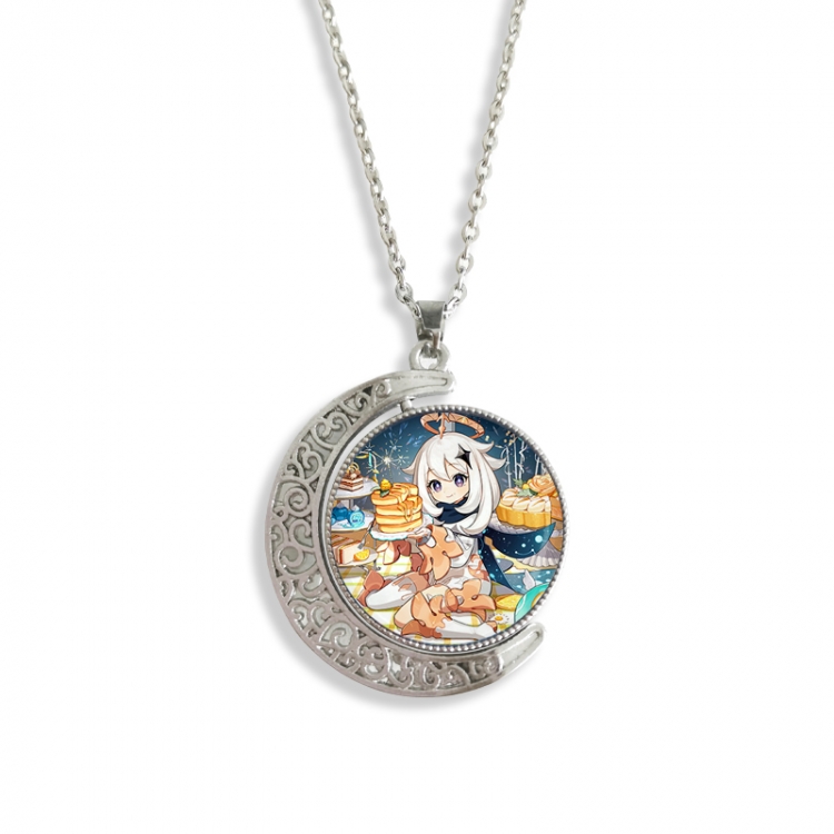 Genshin Impact Anime Double sided Crystal Rotating Gem Necklace price for 5 pcs