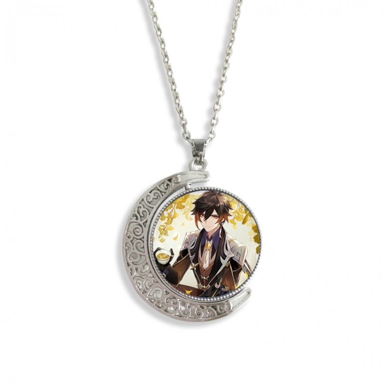Genshin Impact Anime Double sided Crystal Rotating Gem Necklace price for 5 pcs