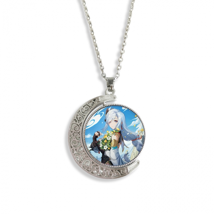 Genshin Impact Anime Double sided Crystal Rotating Gem Necklace price for 5 pcs