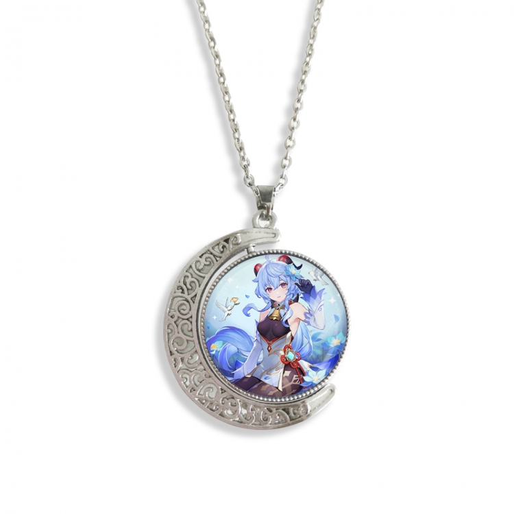 Genshin Impact Anime Double sided Crystal Rotating Gem Necklace price for 5 pcs