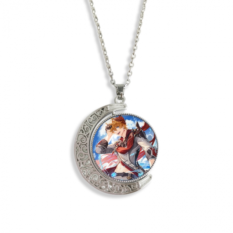 Genshin Impact Anime Double sided Crystal Rotating Gem Necklace price for 5 pcs