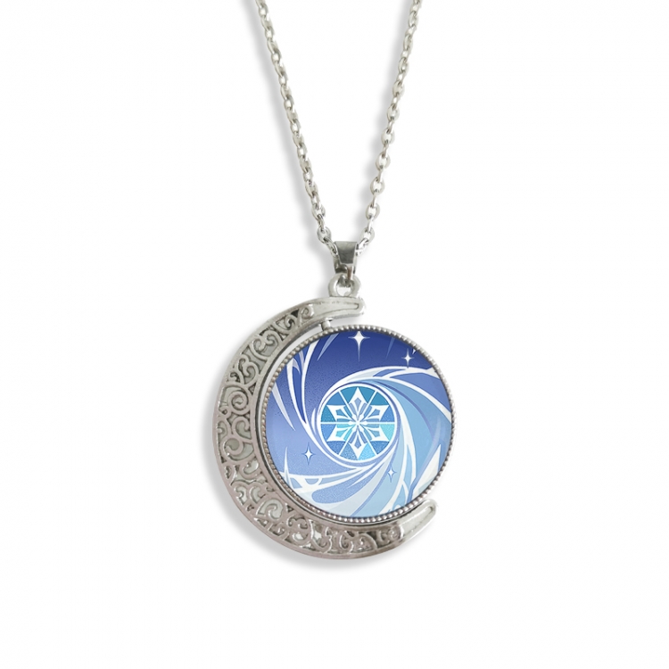 Genshin Impact Anime Double sided Crystal Rotating Gem Necklace price for 5 pcs