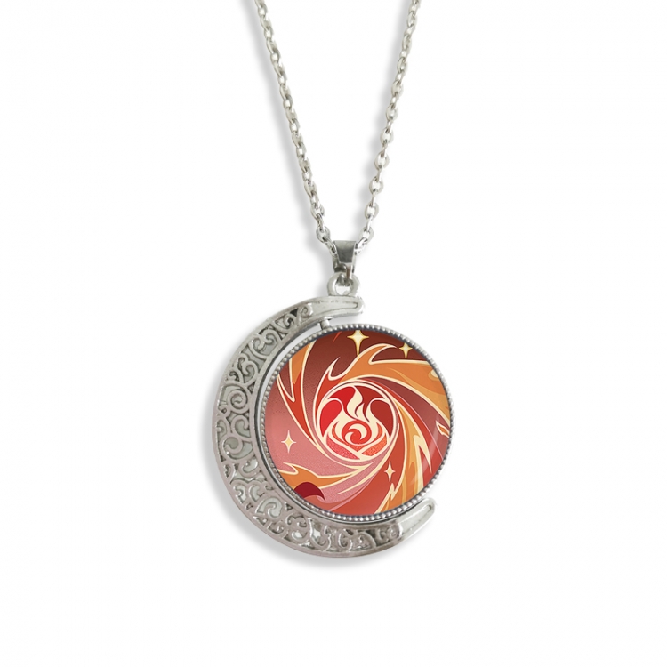 Genshin Impact Anime Double sided Crystal Rotating Gem Necklace price for 5 pcs