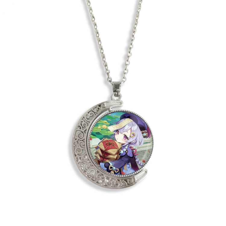 Genshin Impact Anime Double sided Crystal Rotating Gem Necklace price for 5 pcs