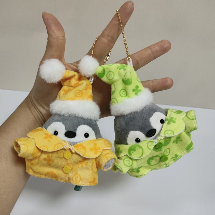 Pajama Penguin Crystal Super Soft PP Cotton Plush Toy Pendant 10cm a set of 2