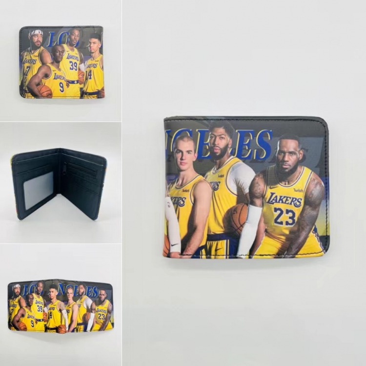 Men's football team Full color Two fold short card case wallet 11X9.5CM   5918