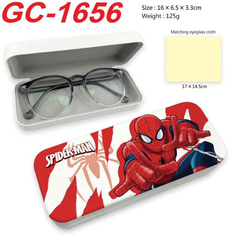 Superheroes Anime UV printed PU leather material glasses case 16X6.5X3.3cm GC-1656