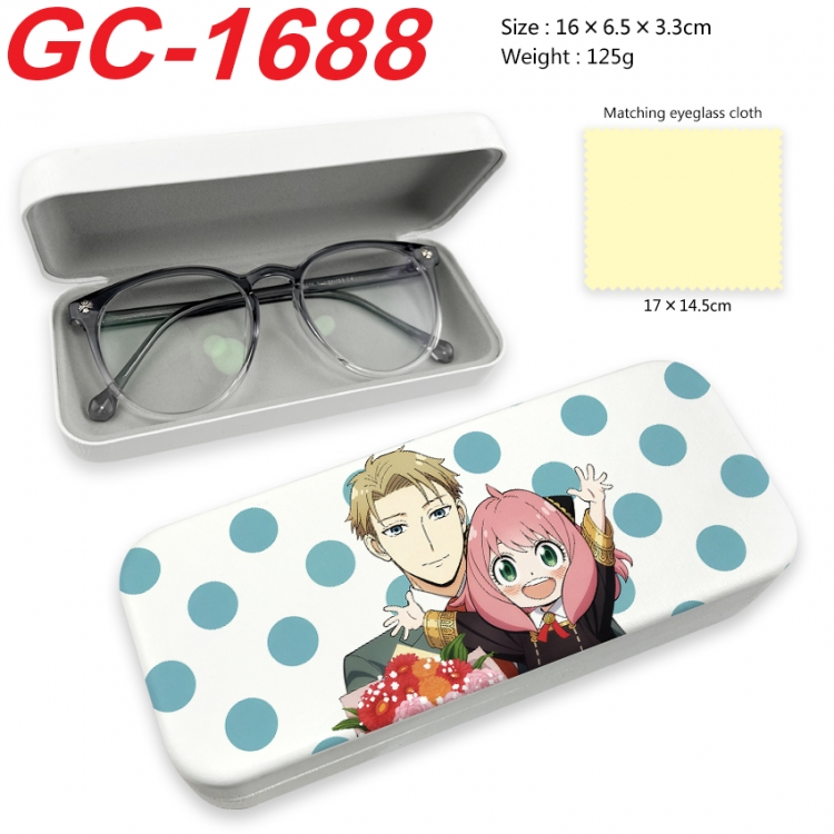SPY×FAMILY  Anime UV printed PU leather material glasses case 16X6.5X3.3cm GC-1688