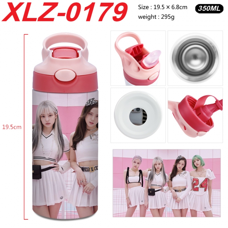 BLACK PINK  304 stainless steel portable insulated cup 19.5X6.8CM  XLZ-0179