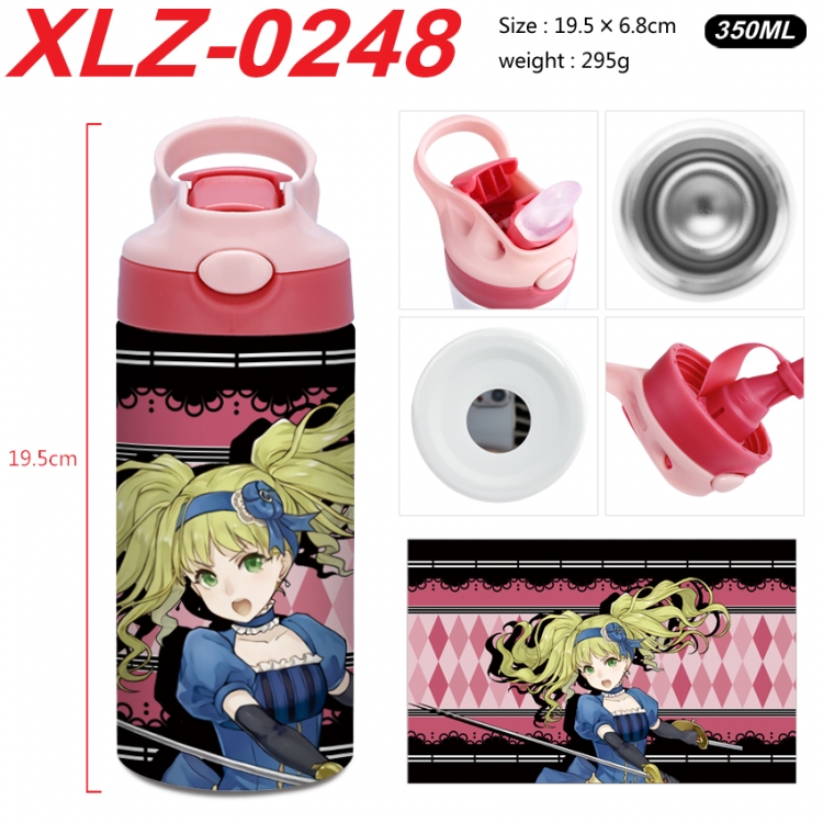 Kuroshitsuji 304 stainless steel portable insulated cup 19.5X6.8CM 350ml