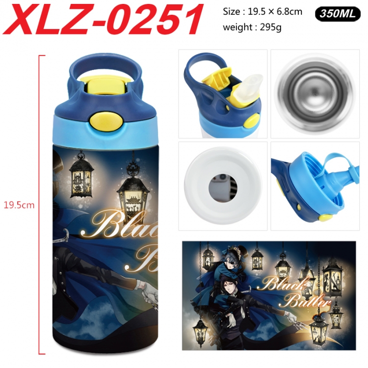 Kuroshitsuji 304 stainless steel portable insulated cup 19.5X6.8CM 350ml