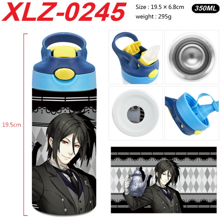 Kuroshitsuji 304 stainless steel portable insulated cup 19.5X6.8CM 350ml