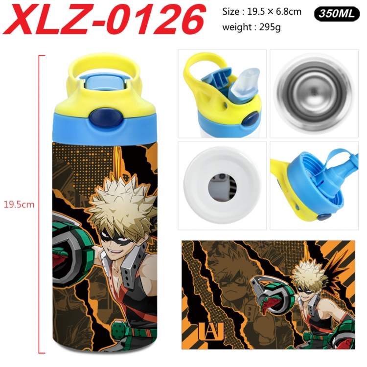 My Hero Academia 304 stainless steel portable insulated cup 19.5X6.8CM 350ml