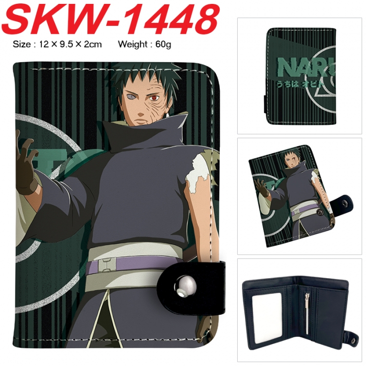 Naruto Anime vertical button folding wallet 12X9.5X2CM 60g