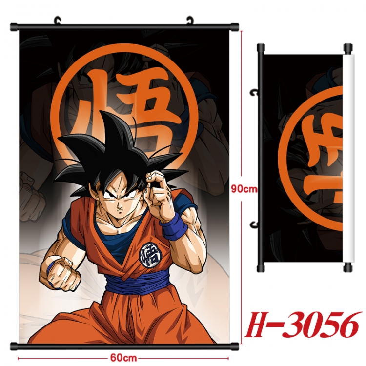 DRAGON BALL Anime Black Plastic Rod Canvas Painting Wall Scroll 60X90CM