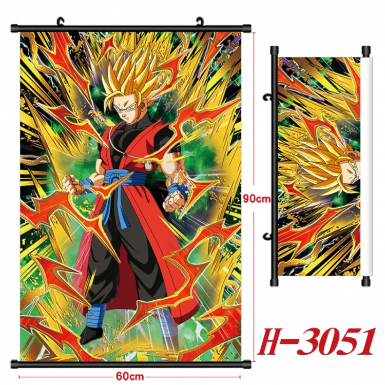 DRAGON BALL Anime Black Plastic Rod Canvas Painting Wall Scroll 60X90CM