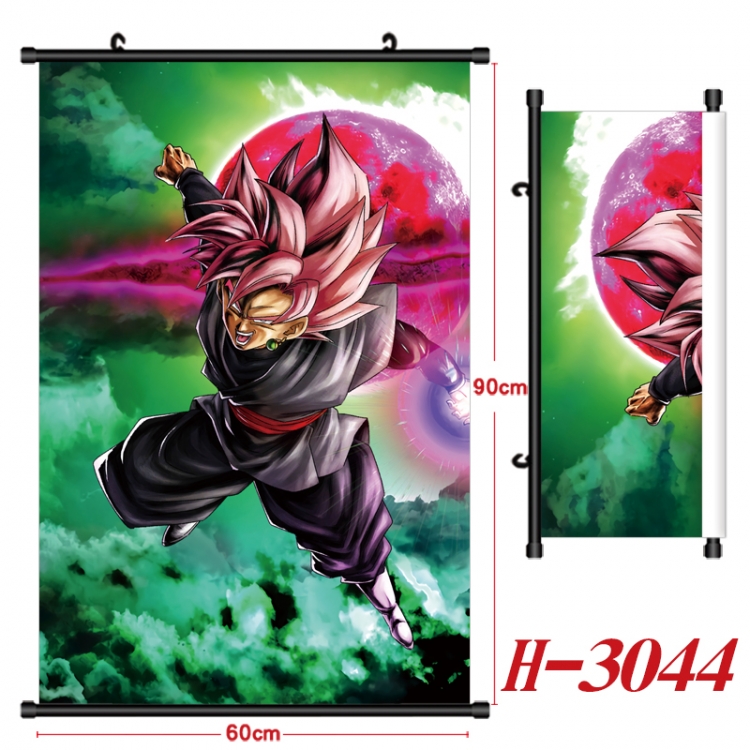 DRAGON BALL Anime Black Plastic Rod Canvas Painting Wall Scroll 60X90CM
