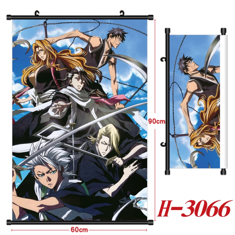  Bleach Anime Black Plastic Rod Canvas Painting Wall Scroll 60X90CM