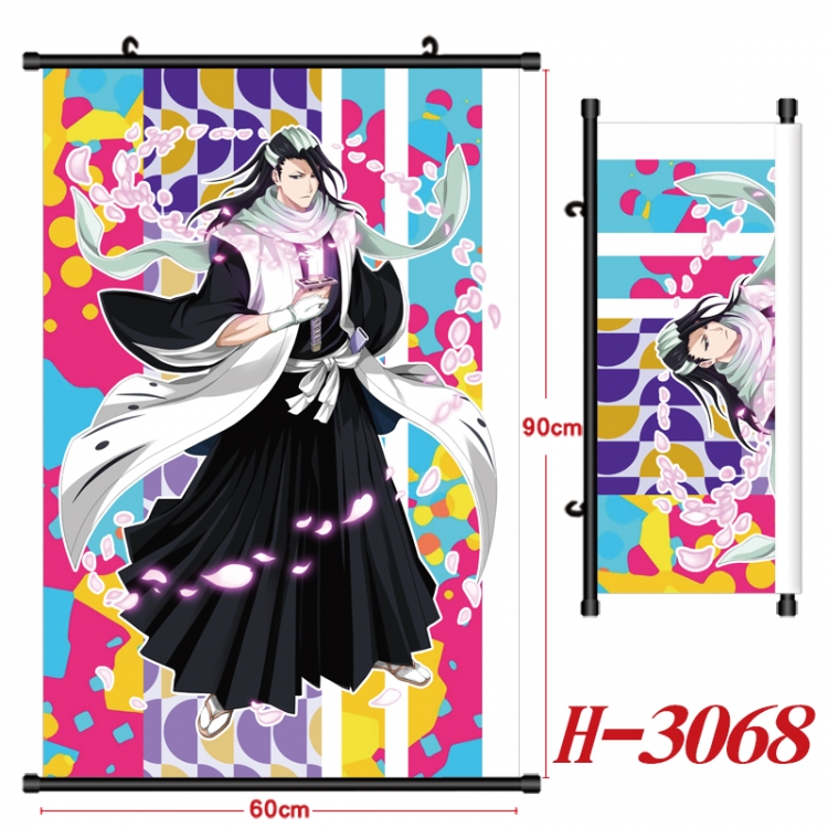  Bleach Anime Black Plastic Rod Canvas Painting Wall Scroll 60X90CM