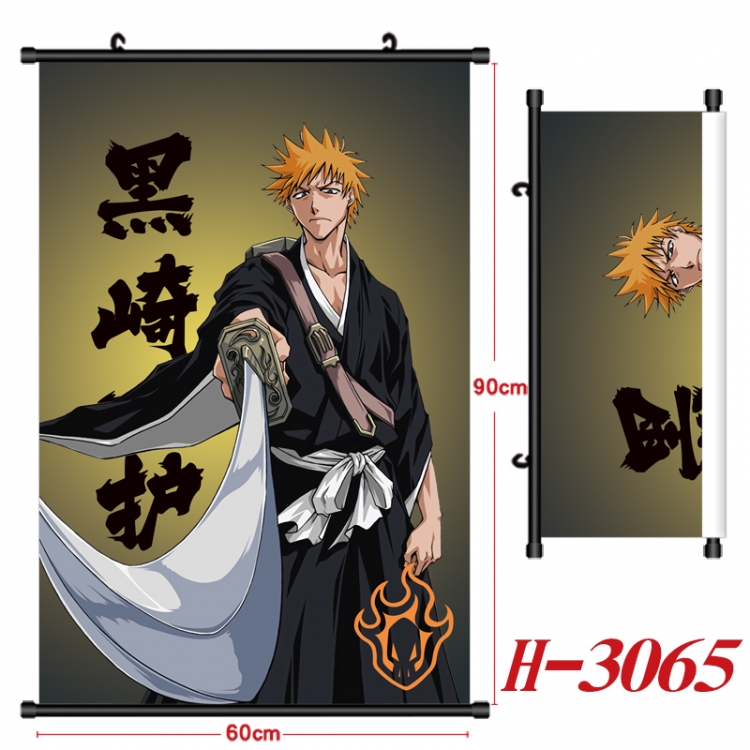  Bleach Anime Black Plastic Rod Canvas Painting Wall Scroll 60X90CM