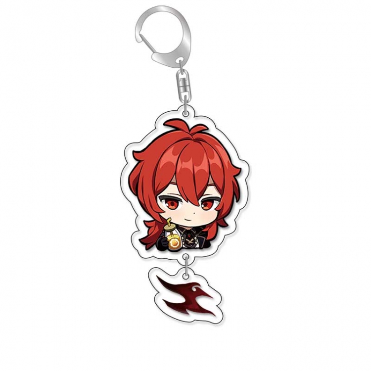 Genshin Impact Anime acrylic Pendant Key Chain  price for 5 pcs 16838