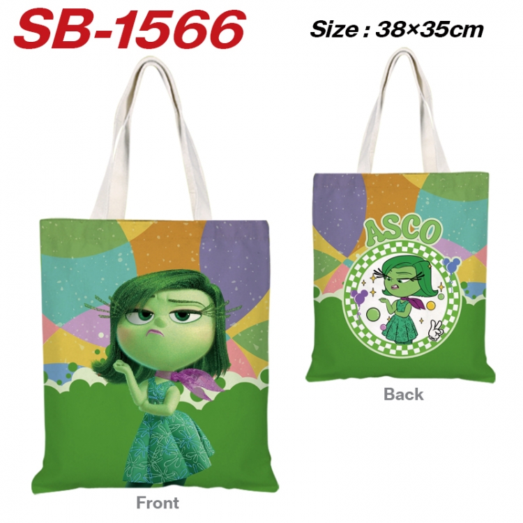 Inside Out Anime Canvas Handheld Shoulder Bag Handbag Shopping Bag 38X35CM