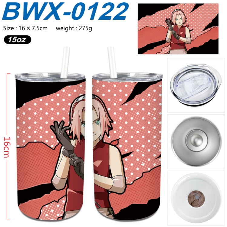 Naruto Small straight tube 304 stainless steel insulated cup 16X7.5CM