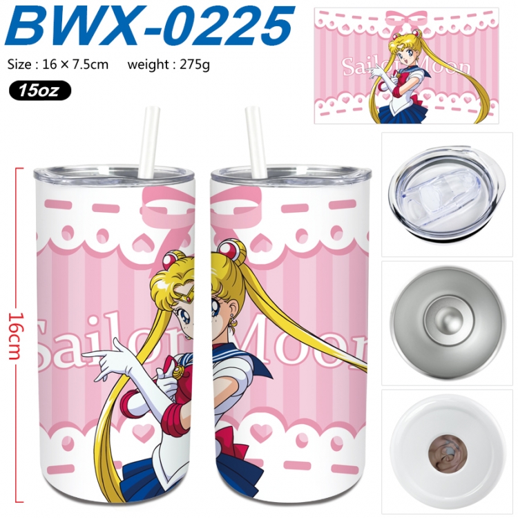 sailormoon Small straight tube 304 stainless steel insulated cup 16X7.5CM