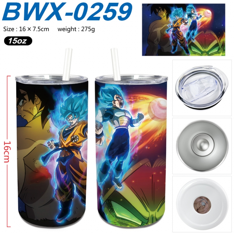 DRAGON BALL Small straight tube 304 stainless steel insulated cup 16X7.5CM