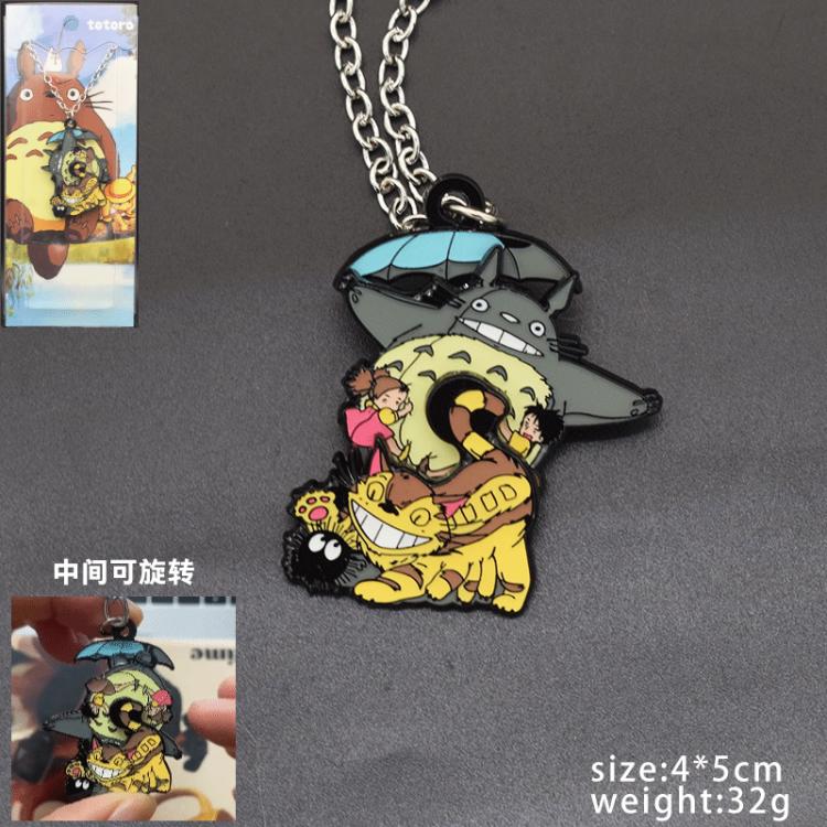 TOTORO Anime peripheral rotatable necklace pendant