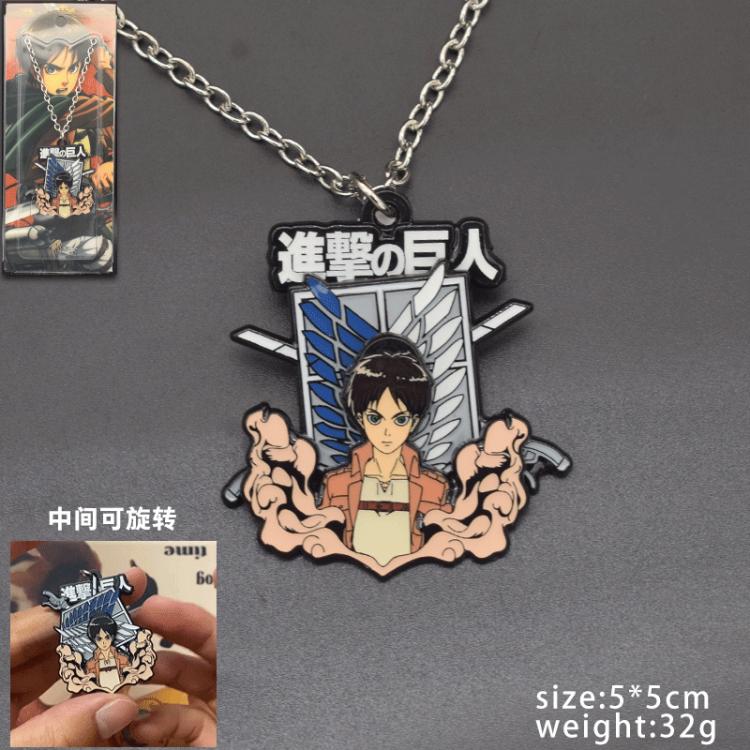 Shingeki no Kyojin Anime peripheral rotatable necklace pendant