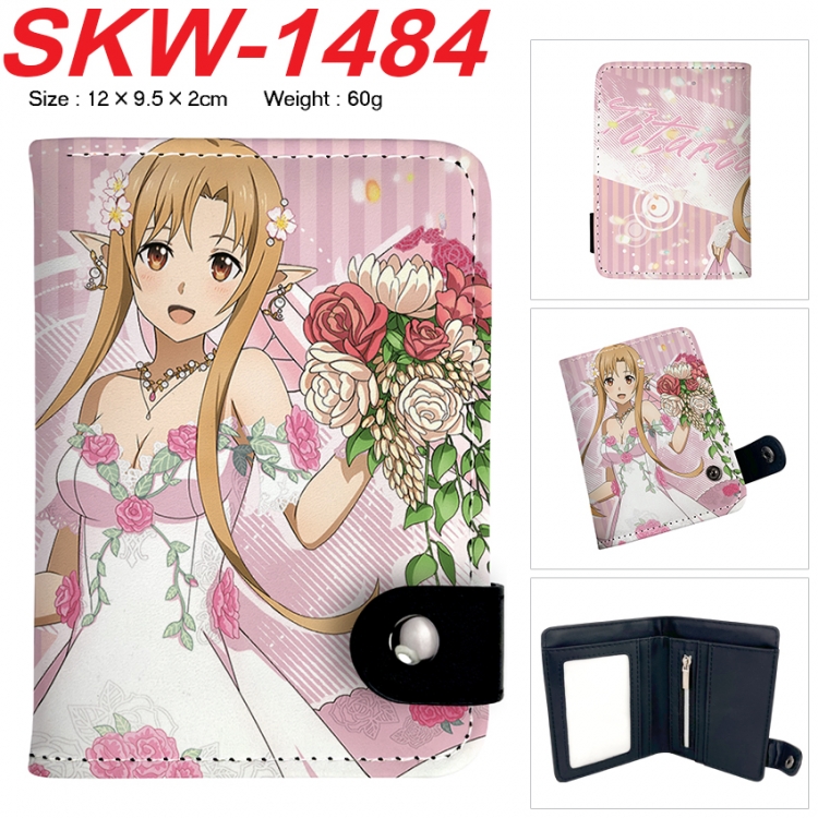 Sword Art Online Anime vertical button folding wallet 12X9.5X2CM 60g SKW-1484