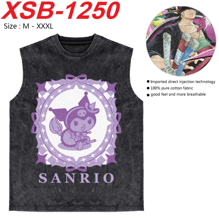 sanrio Anime pure cotton wash vest T-shirt 250g M-3XL