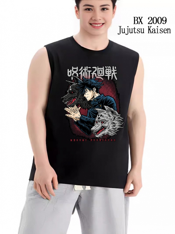 Jujutsu Kaisen Anime peripheral printed pure cotton vest T-shirt BX2009