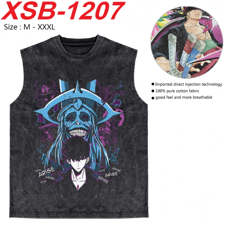Solo Leveling:Arise Anime pure cotton wash vest T-shirt 250g M-3XL  XSB-1207