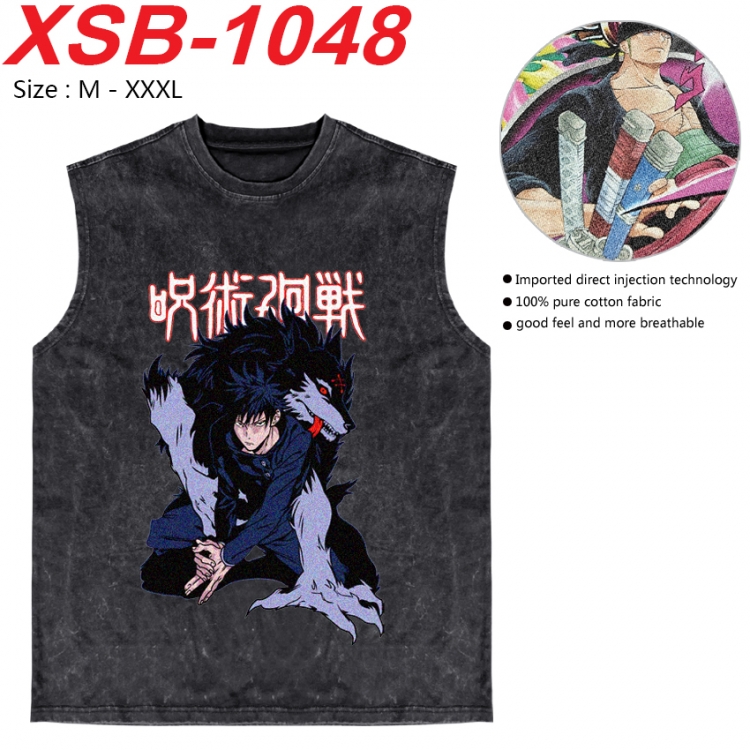 Jujutsu Kaisen Anime pure cotton wash vest T-shirt 250g M-3XL  XSB-1048